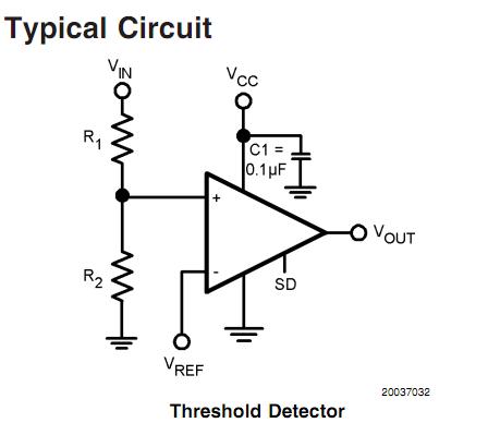 LMV761MF+ typical circuit