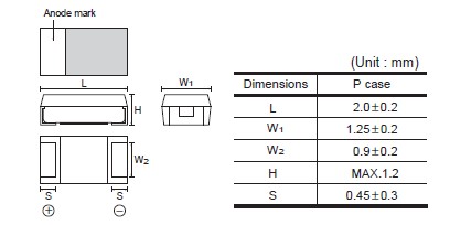 TCP0J106M8R dimensions
