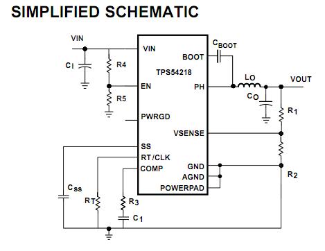 TPS54218RTER simplified schematic