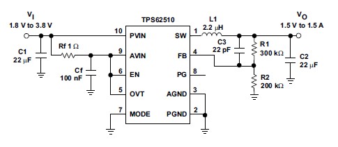 TPS62510DRCR diagram