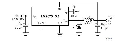 LM2675N-5.0+ circuit diagram