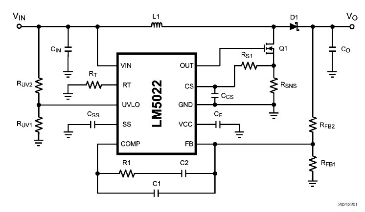 LM5022MME+ Typical Application