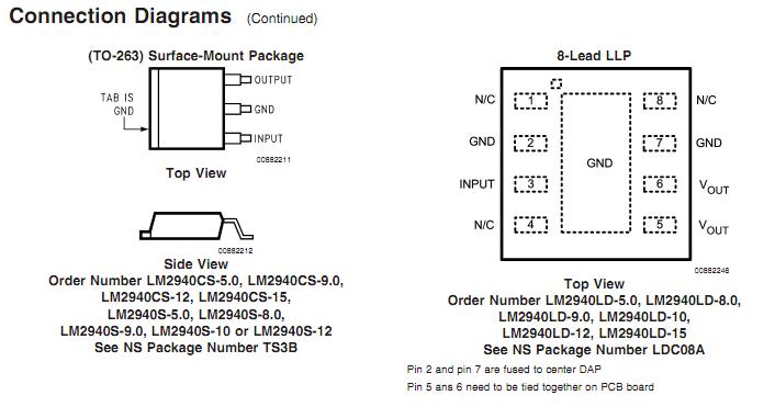 LM2940T-12.0+ connection diagram