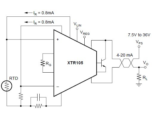 XTR105U block diagram