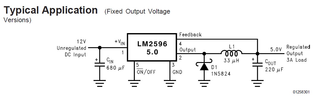 LM2596SX-5.0+ circuit diagram