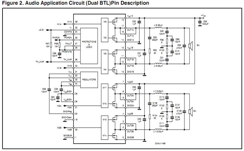STA505 application circuit