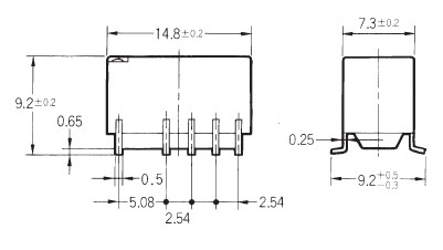 G6S-2F-5VDC dimensions