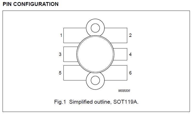 BLV25 pin configuration