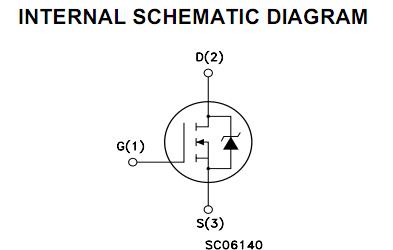 STP80NF10 internal schematic diagram