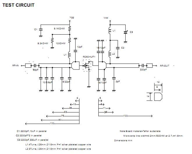 RD60HUF1 test circuit