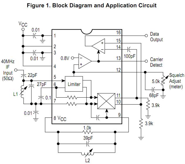 MC13055P block diagram and applications circuit