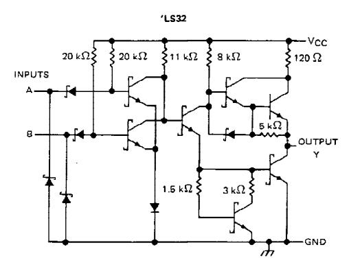 SN74LS32DR schematic diagram