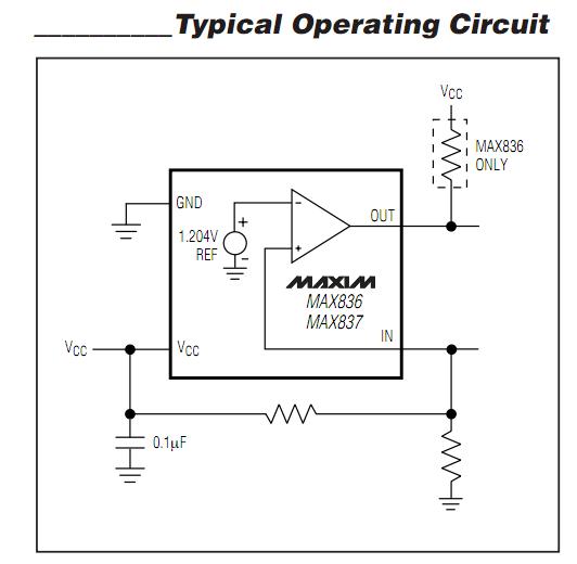 MAX836EUS+T typical operating circuit