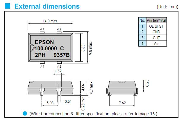 SG-8002JA 3.9900 external dimensions