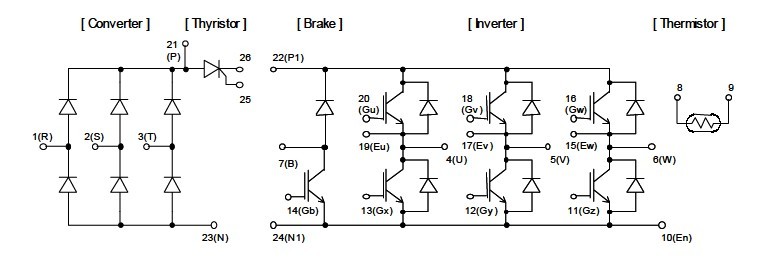 7mbr50sd120 Equivalent Circuit Schematic