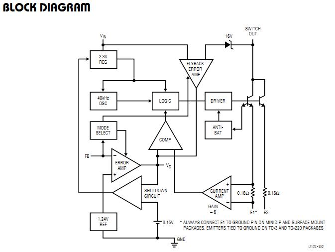 LT1072CN8 block diagram