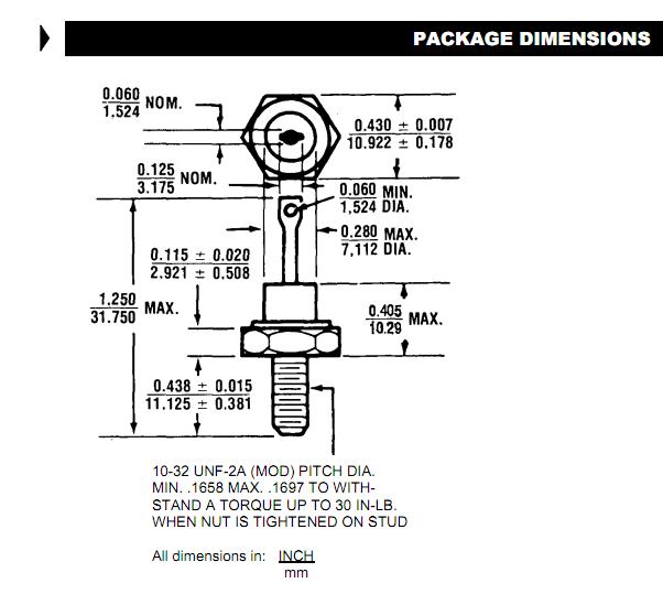 JAN1N2970R package dimensions