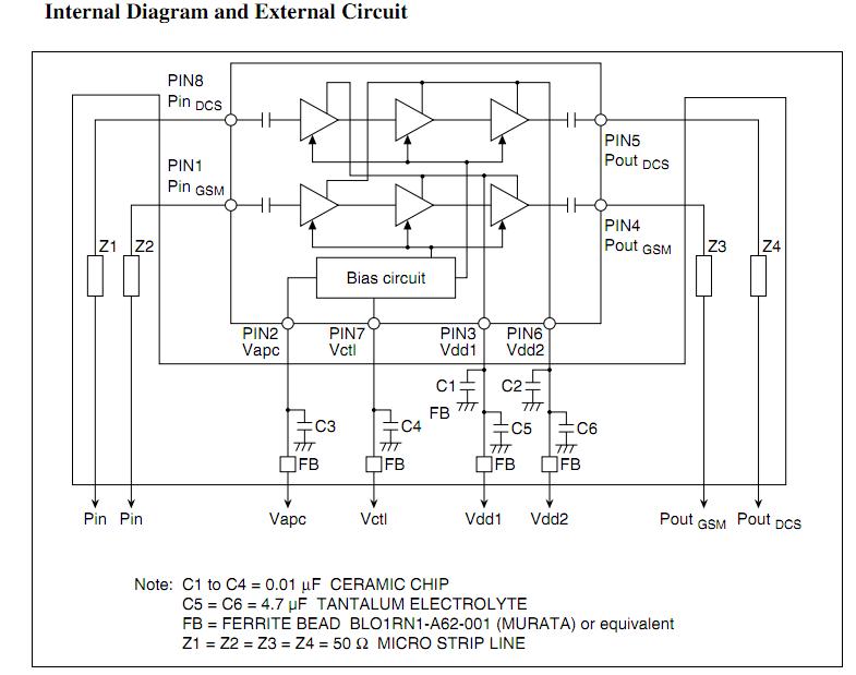 PF08107B Internal Diagram and External Circuit