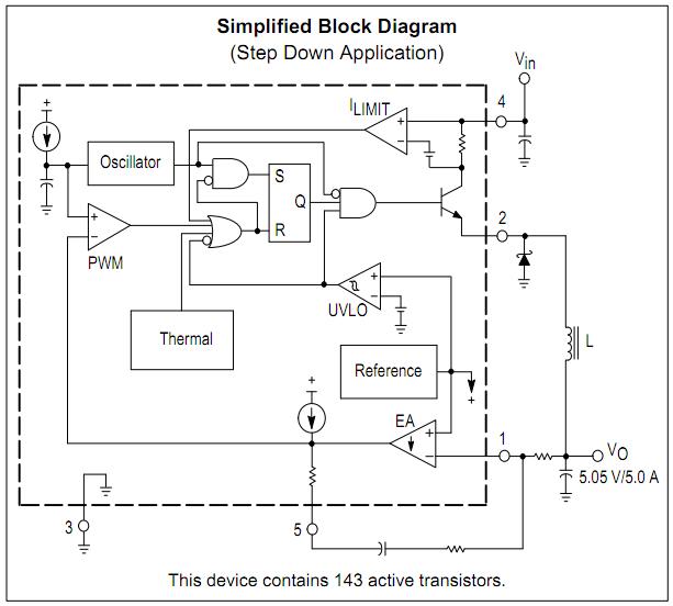 MC34167T simplified block diagram