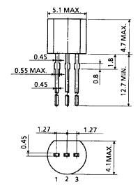 2SA1015-Y package dimensions