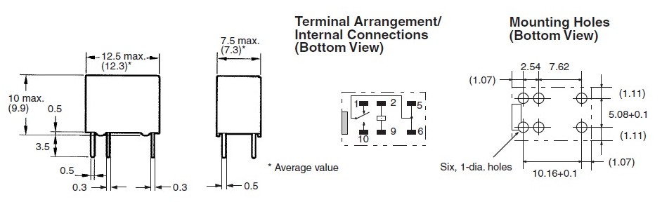 G5V-1 package dimensions