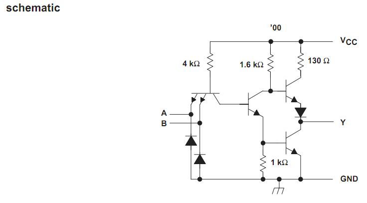 SN74LS00N schematic diagram