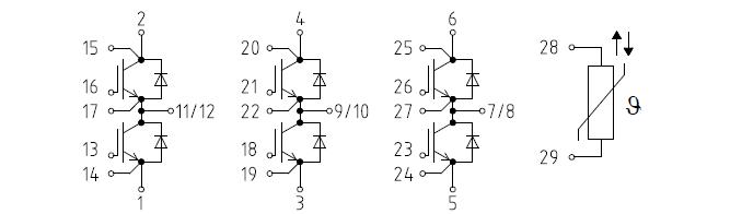 FS450R12KE3/AGDR-72C circuit diagram