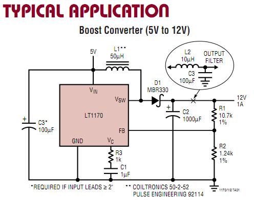 LT1170CQ typical applications