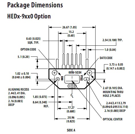 HEDS-9140 diemsnions