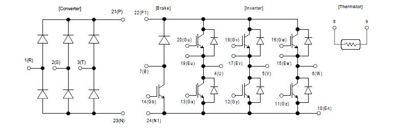 7MBR30SA060 Circuit Schematic