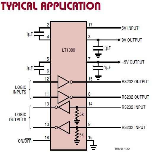 LT1081CN typical applications