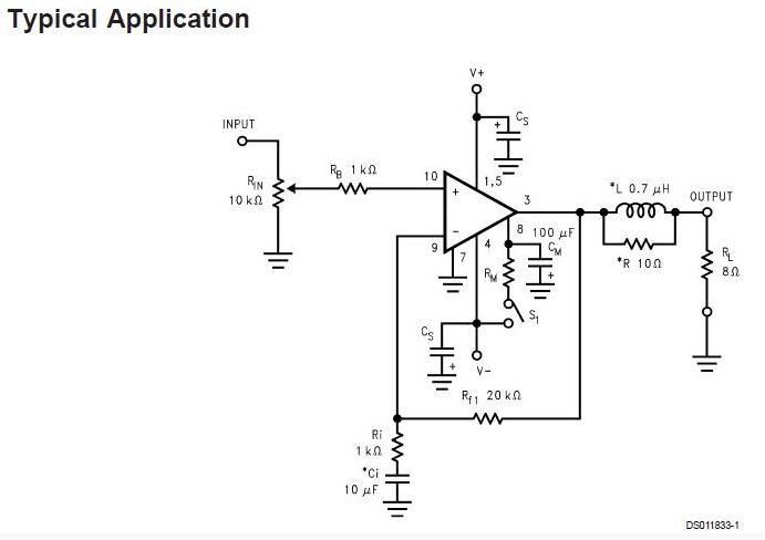 LM3886TF typical application