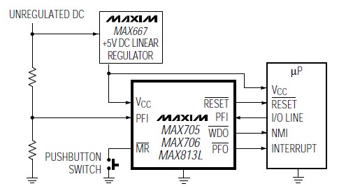 MAX705CPA diagram