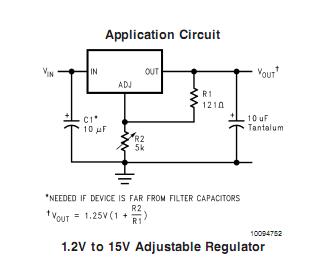 LM1085IT-5.0 application circuit