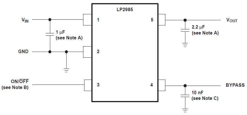 LP2985-25DBVR circuit dragram