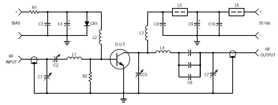 MRF448 test circuit