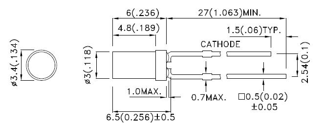 WP424HDT Package Dimensions