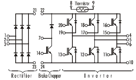7MBR50SA-060-70 diagram