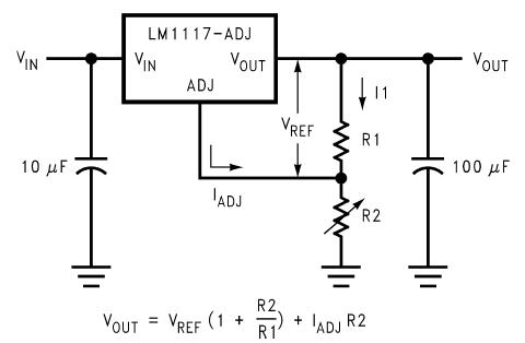 LM1117MP-ADJ/NOPB circuit diagram