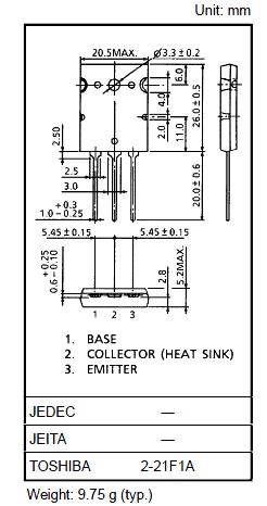 2SC5200-O package dimensions