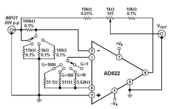 AD622AN circuit diagram