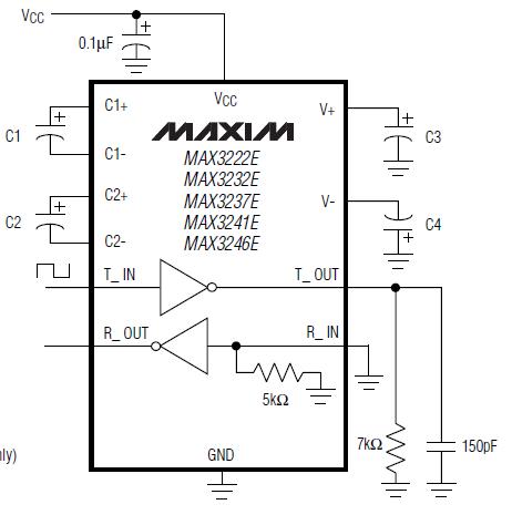 MAX3232ECPE circuit dragram