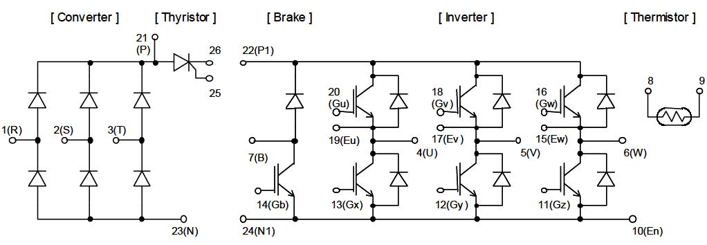 7MBR15SC120 circuit diagram