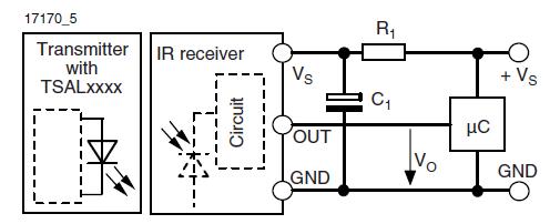 TSOP34838 circuit diagram