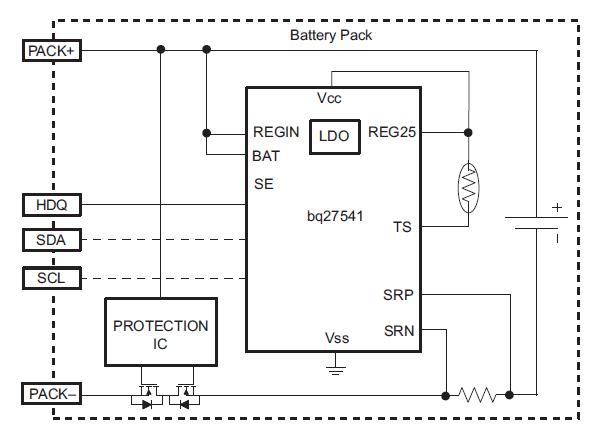 BQ27541DRZR circuit diagram