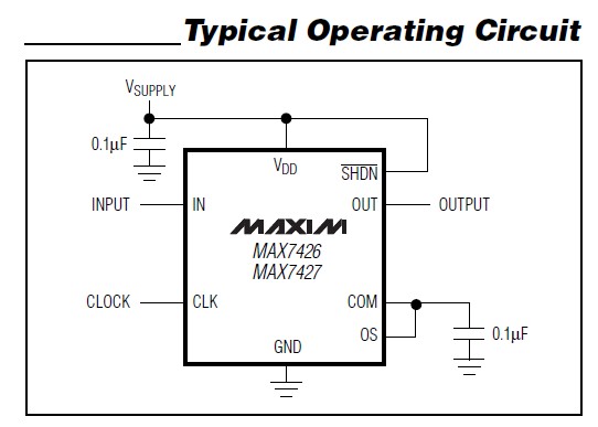 MAX7427CUA typical operating circuit