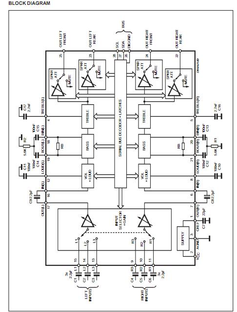 TDA7313D block diagram