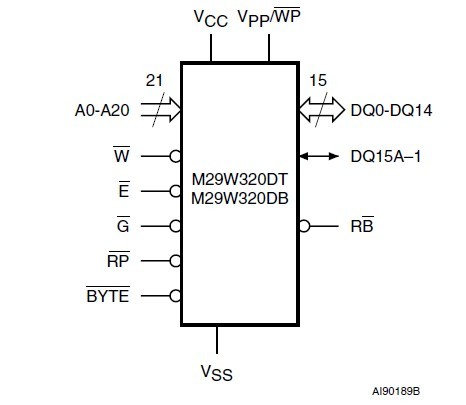 M29W320DB70N6E circuit diagram