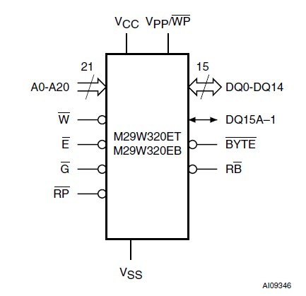 M29W320EB70N6E circuit diagram