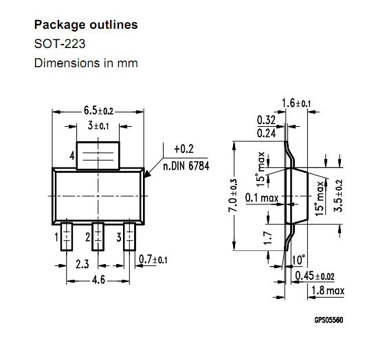 BSP373 dimensions